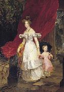 Karl Briullov Portrait of Grand Duchess Elena Pavlovna and her daughter Maria china oil painting artist